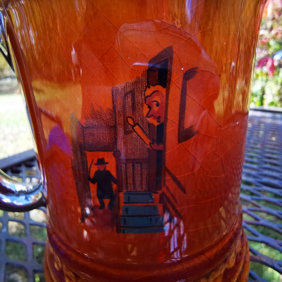 Vintage Lord Nelson Pottery Brown and Silver Kitschy Beer Stein Mug - Picture 7 of 16